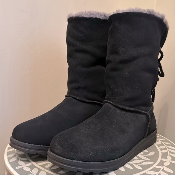 Muk Luks Shoes - Muk Luks Ziggy Suede Boots Size 8.5 Back Lace Up